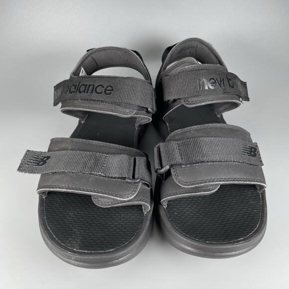 New Balance 250 Adjustable Adrift Men’s Size 9 4E Black Slip On Sandals Casual - Picture 2 of 8